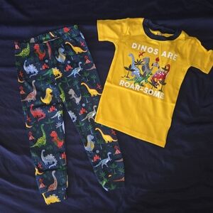 Carter's Yellow Dinosaur Pajama Set